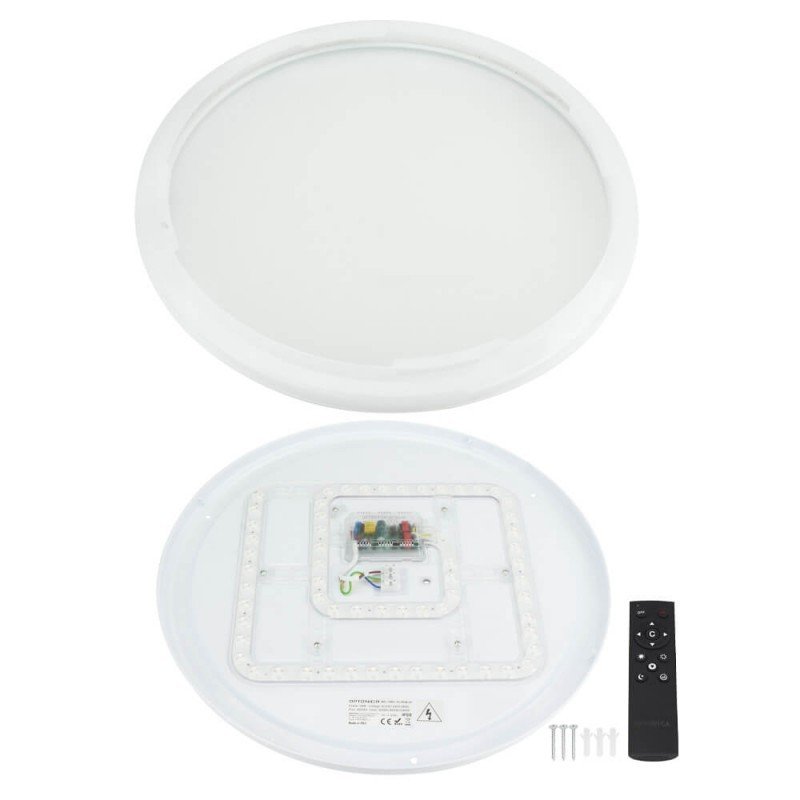 LED lubų šviestuvas, 36W, apvalus, juodas/baltas, atmintis, nuotolinis valdymas, CCT šviesa LED lubų šviestuvas, 36W, apvalus, juodas/baltas, atmintis, nuotolinis valdymas, CCT šviesa