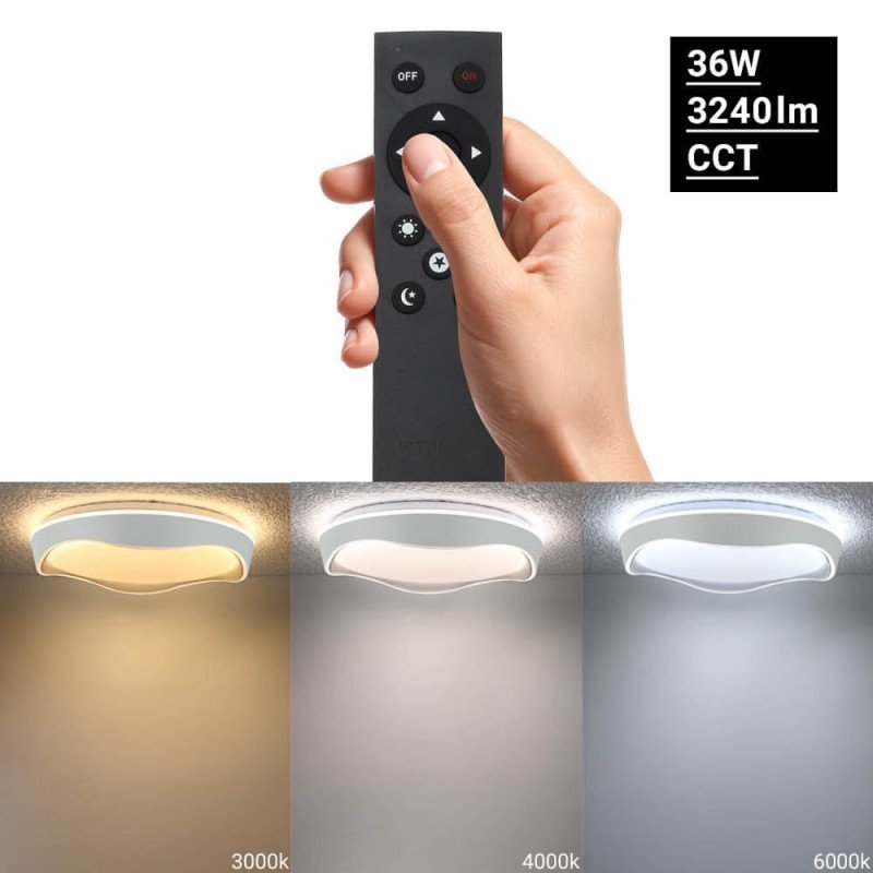 LED lubų šviestuvas, 20W, apvalus, baltas, atmintis, nuotolinis valdymas, CCT šviesa LED lubų šviestuvas, 20W, apvalus, baltas, atmintis, nuotolinis valdymas, CCT šviesa