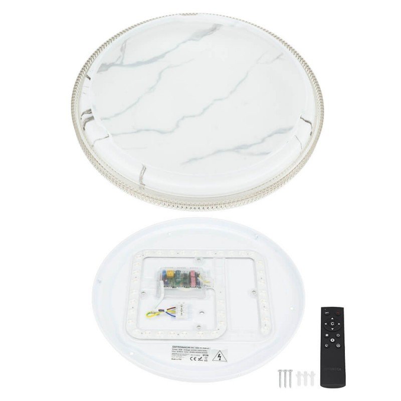 LED lubų šviestuvas, 20W, apvalus, baltas akmuo, atmintis, nuotolinis valdymas, CCT šviesa LED lubų šviestuvas, 20W, apvalus, baltas akmuo, atmintis, nuotolinis valdymas, CCT šviesa