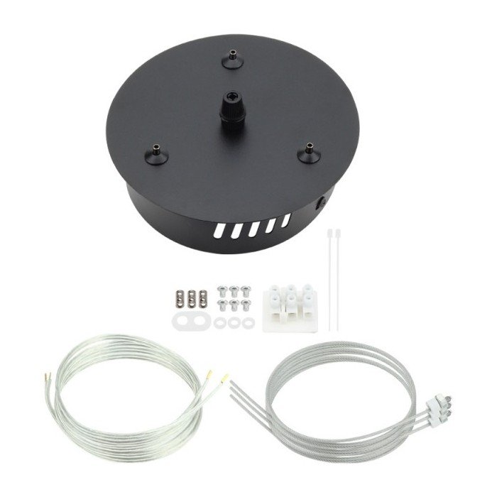 LED lubų šviestuvų tvirtinimo detalės, juodos, šviestuvams kodais 12851-12860