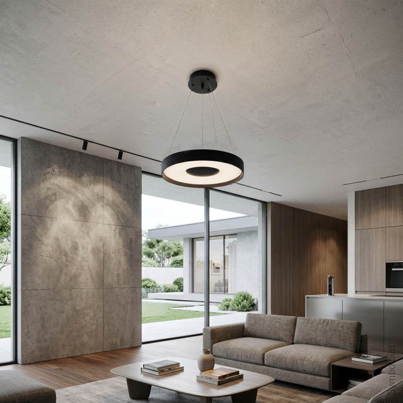 LED lubų šviestuvų tvirtinimo detalės, juodos, šviestuvams kodais 12851-12860