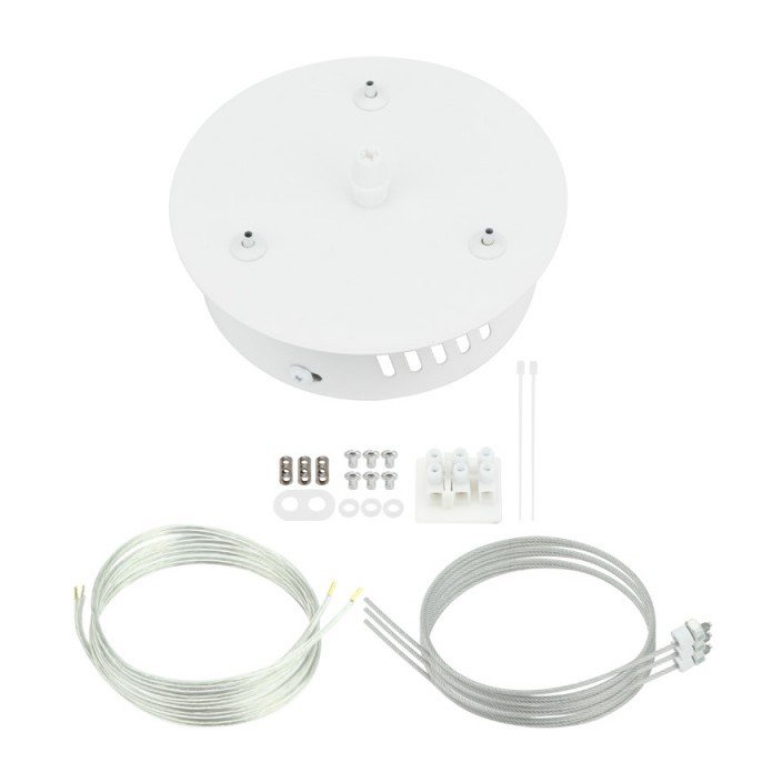 LED lubų šviestuvų tvirtinimo detalės, baltos, šviestuvams kodais 12851-12860
