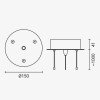 LED lubų šviestuvų tvirtinimo detalės, baltos, šviestuvams kodais 12851-12860