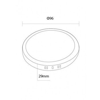 LED paviršinė panelė, apvali, balta, 6W, CCT šviesa