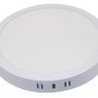 LED paviršinė panelė, apvali, balta, 12W, CCT šviesa