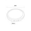 LED paviršinė panelė, apvali, juoda, 6W, CCT šviesa