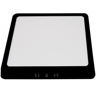 LED paviršinė panelė, kvadratinė, juoda, 24W, CCT šviesa