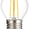 LED lemputė E27 G45 4W, dimeriuojama, skaidri, šilta balta šviesa
