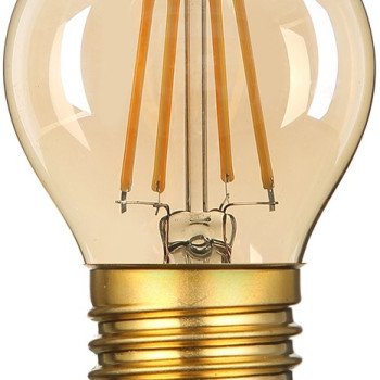 LED lemputė E27 G45 4W, dimeriuojama, auksinė, šilta balta šviesa