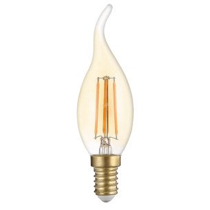 LED lemputė E14 C35 4W, tip, dimeriuojama, auksinė, šilta balta šviesa