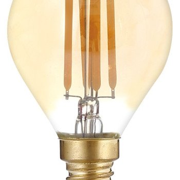 LED lemputė E14 G45 4W, dimeriuojama, auksinė, šilta balta šviesa