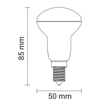 LED lemputė E14 R50 6W, neutrali balta šviesa