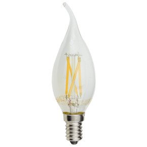 LED lemputė E14 C35 4W, tip, šilta balta šviesa