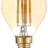 LED lemputė E14 G45 4W, auksinė, šilta balta šviesa