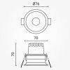 LED šviestuvas, apvalus, baltas, ugniai atsparus, 10W, CCT šviesa LED šviestuvas, apvalus, baltas, ugniai atsparus, 10W, CCT šviesa