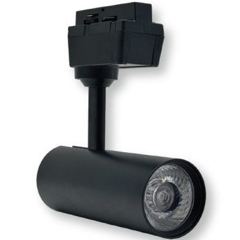 LED bėginis šviestuvas, 1F, 12W, 1200Lm, juodas, šilta balta šviesa