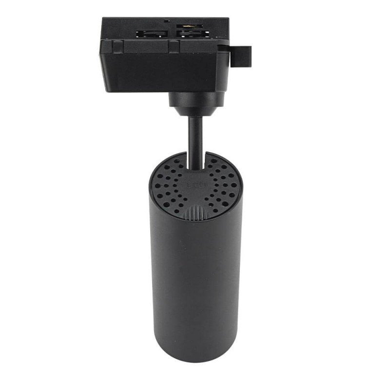 LED bėginis šviestuvas, 1F, 12W, 1200Lm, juodas, šilta balta šviesa