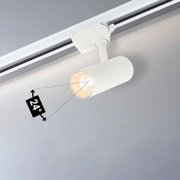 LED bėginis šviestuvas, 1F, 12W, 1200Lm, baltas, neutrali balta šviesa LED bėginis šviestuvas, 1F, 12W, 1200Lm, baltas, neutrali balta šviesa