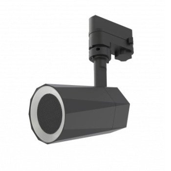 LED bėginis šviestuvas, 1F, 11W, Bluetooth garsiakalbis, nuotolinis valdymas, juodas, RGB spalvos