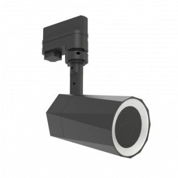 LED bėginis šviestuvas, 1F, 11W, Bluetooth garsiakalbis, nuotolinis valdymas, juodas, RGB spalvos