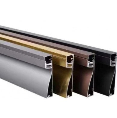 Profilis LED juostai, paviršinis, prie grindų, sidabrinis metalo oksidas Profilis LED juostai, paviršinis, prie grindų, sidabrinis metalo oksidas