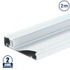 Profilis LED juostai, paviršinis, prie grindų, sidabrinis metalo oksidas Profilis LED juostai, paviršinis, prie grindų, sidabrinis metalo oksidas