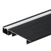 Profilis LED juostai, paviršinis, prie grindų, juodas Profilis LED juostai, paviršinis, prie grindų, juodas