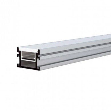 Profilis LED juostai, įleidžiamas, pilkas, baltas dangtelis, 29.8x20mm Profilis LED juostai, įleidžiamas, pilkas, baltas dangtelis, 29.8x20mm