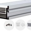 Profilis LED juostai, įleidžiamas, pilkas, baltas dangtelis, 29.8x20mm Profilis LED juostai, įleidžiamas, pilkas, baltas dangtelis, 29.8x20mm