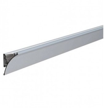 Profilis LED juostai, paviršinis, sidabrinis, baltas dangtelis, 51x36.5mm