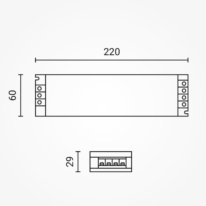 LED magnetinės sistemos M05 maitinimo šaltinis, 48V, 400W