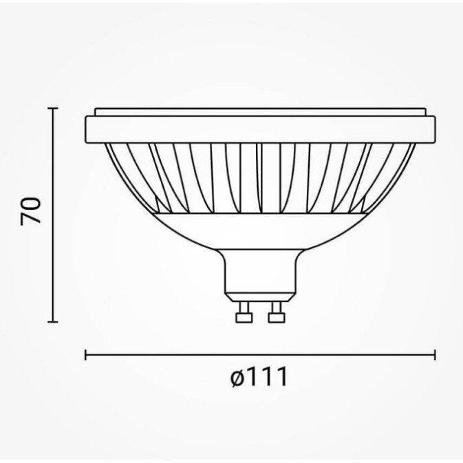 LED lemputė AR111 GU10 9W, šilta balta šviesa LED lemputė AR111 GU10 9W, šilta balta šviesa