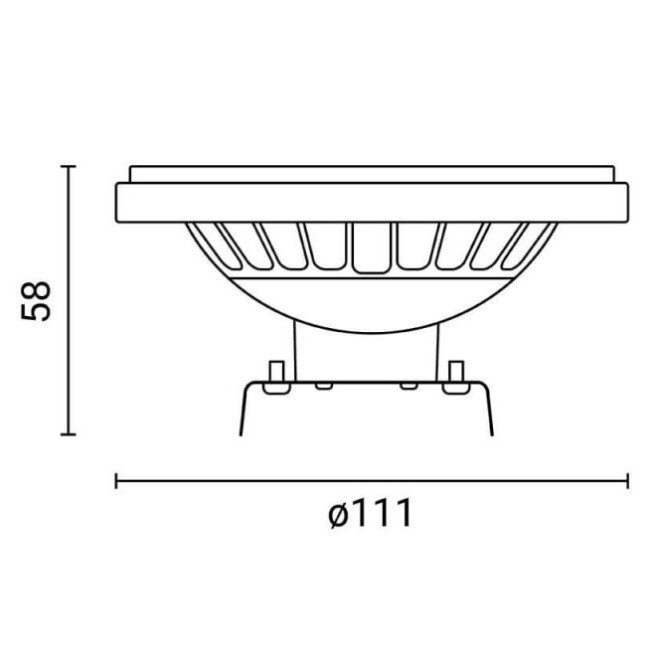 LED lemputė AR111 GU10 15W, neutrali balta šviesa