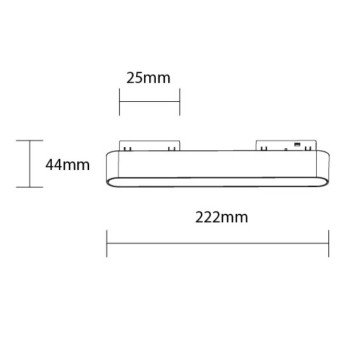 LED magnetinis linijinis šviestuvas M05, 12W, neutrali balta šviesa