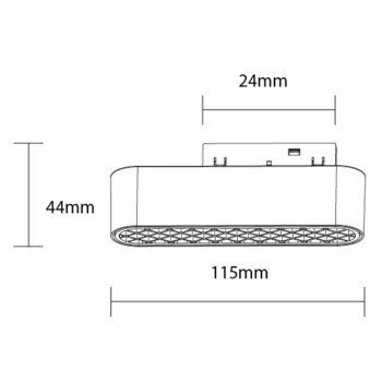 LED magnetinis linijinis šviestuvas M05, 6W, su tinkleliu, neutrali balta šviesa LED magnetinis linijinis šviestuvas M05, 6W, su tinkleliu, neutrali balta šviesa