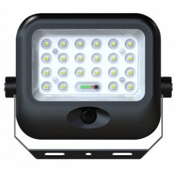 LED prožektorius, juodas, su saulės baterija, 8W, CCT šviesa