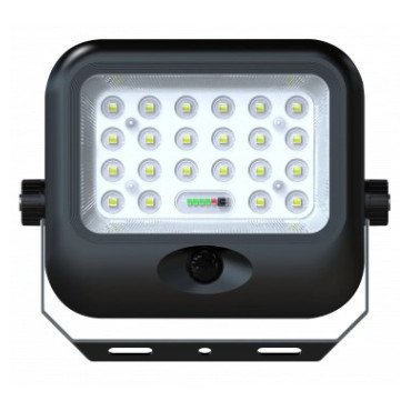 LED prožektorius, juodas, su saulės baterija, 8W, CCT šviesa