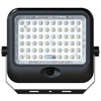 LED prožektorius, juodas, su saulės baterija, 20W, CCT šviesa