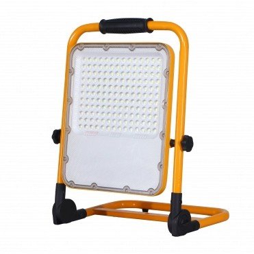 LED prožektorius, nešiojamas, įkraunamas, 50W, USB, šalta balta šviesa