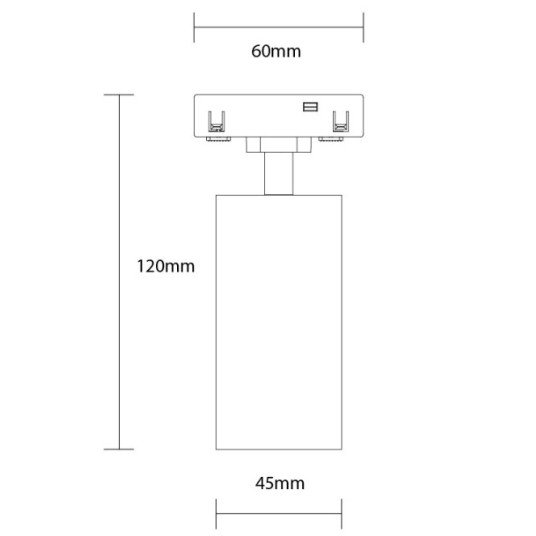 LED magnetinis prožektorius M05, 12W, šilta balta šviesa