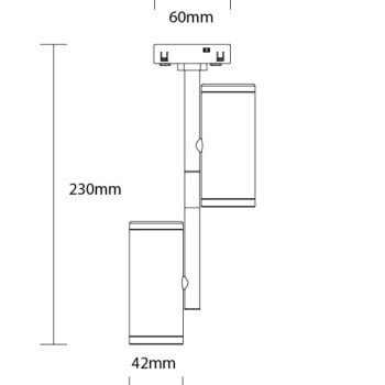 LED magnetinis prožektorius M05, 2x7W, neutrali balta šviesa