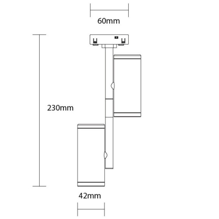 LED magnetinis prožektorius M05, 2x7W, šilta balta šviesa