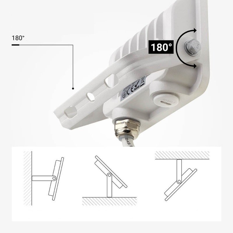 LED prožektorius, baltas, 90Lm/W, 10W, neutrali balta šviesa