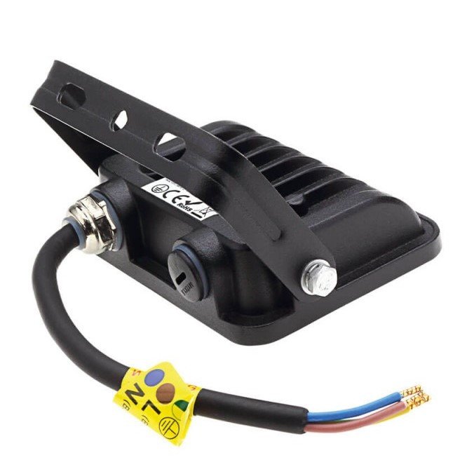 LED prožektorius, juodas, 90Lm/W, 10W, šalta balta šviesa