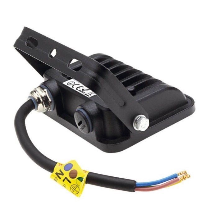 LED prožektorius, juodas, 90Lm/W, 10W, šalta balta šviesa