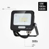LED prožektorius, juodas, 90Lm/W, 10W, šilta balta šviesa LED prožektorius, juodas, 90Lm/W, 10W, šilta balta šviesa