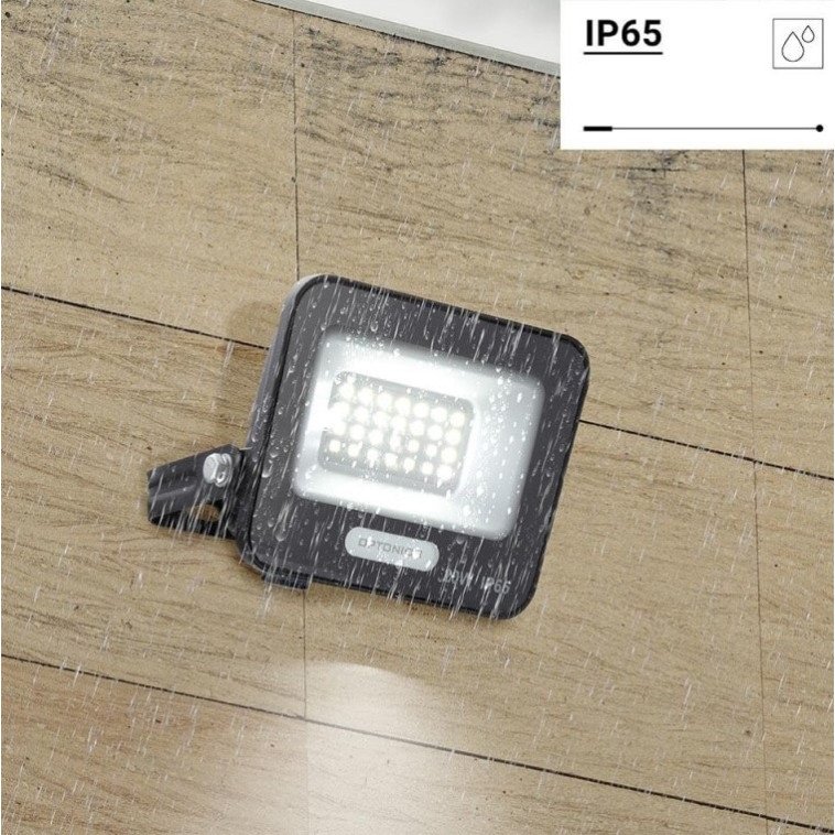LED prožektorius, juodas, 90Lm/W, 20W, šalta balta šviesa