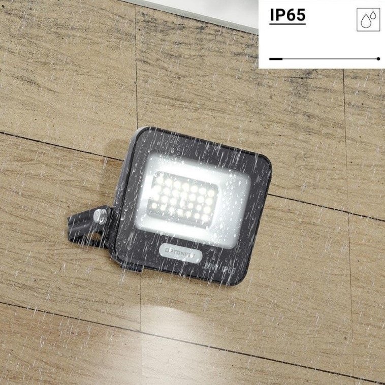 LED prožektorius, juodas, 90Lm/W, 20W, neutrali balta šviesa