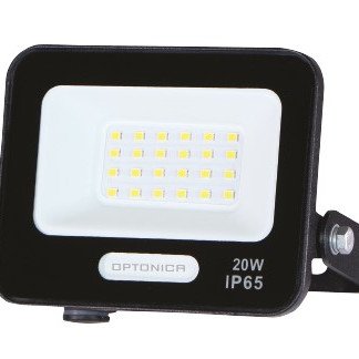 LED prožektorius, juodas, 90Lm/W, 20W, šilta balta šviesa