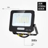 LED prožektorius, juodas, 90Lm/W, 30W, šilta balta šviesa